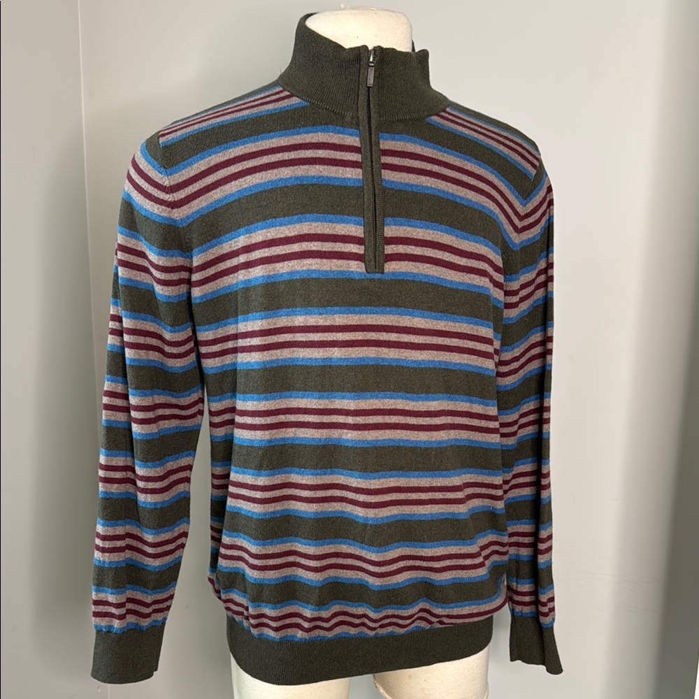 L.L. Bean Cashmere/Cotton Blend Mock Turtleneck Sweater Large EUC